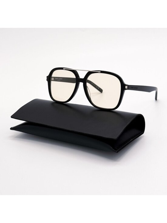 New Saint Laurent Sunglasses SL545 001 Black Cream Aviator Unisex Eyewear main image 6